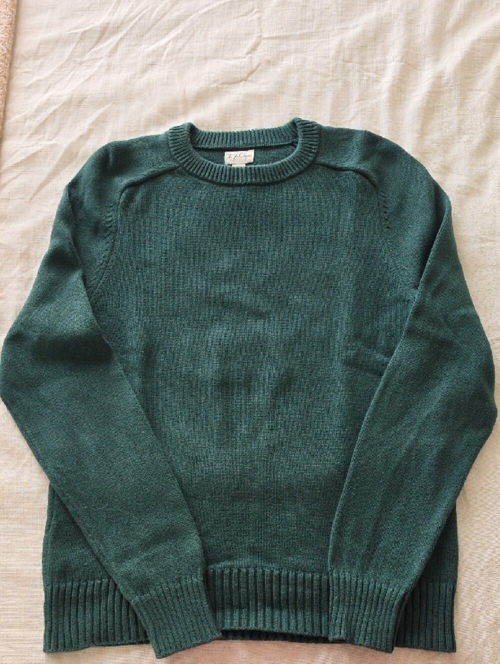J. Crew Men's Forest Green Crewneck Sweater
